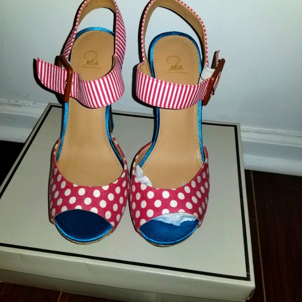 Platform Polka Dot Heels